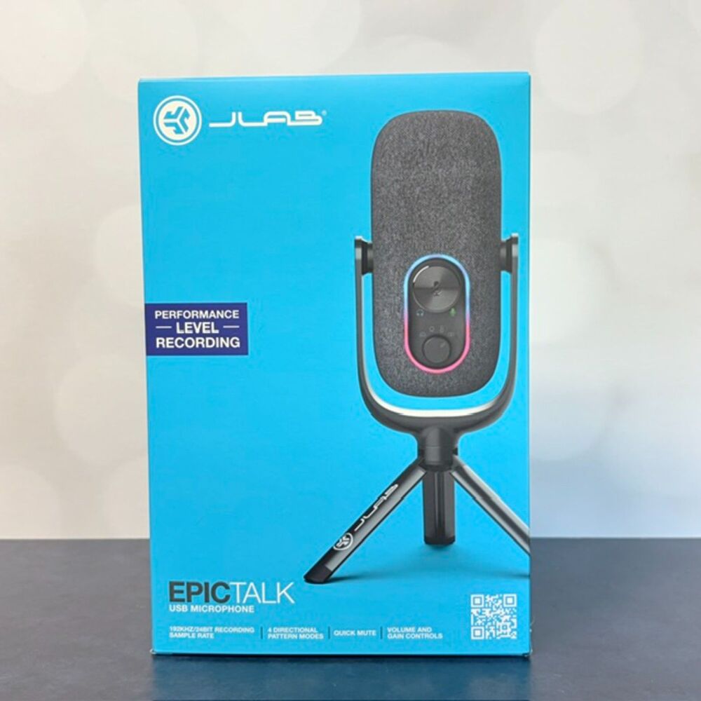 JLab Epic Talk USB Microphone Black MEPICTALKRBLK4 New Sealed